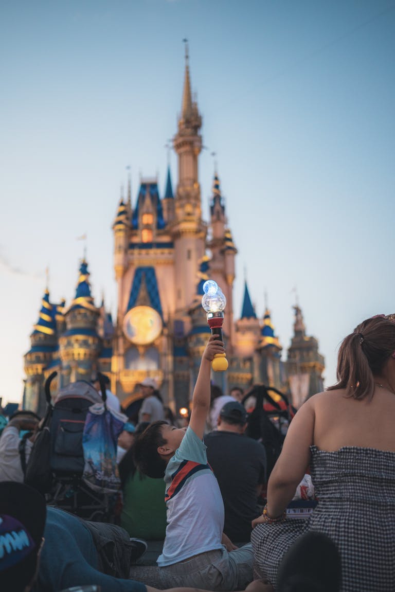 People Enjoying the Magic Kingdom Moment in Disney World